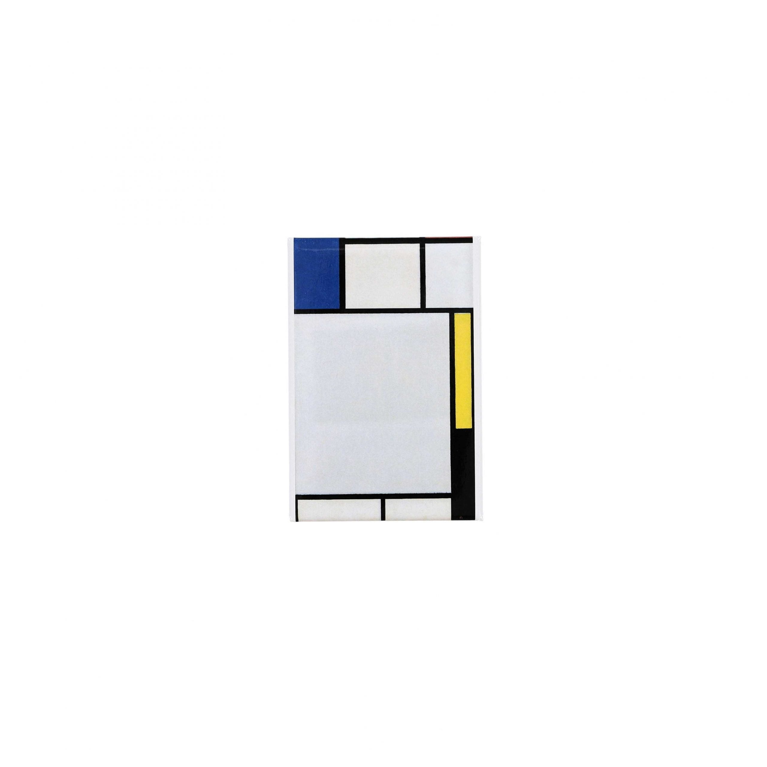 Magnet Piet Mondrian Composition with blue, red, yellow and black